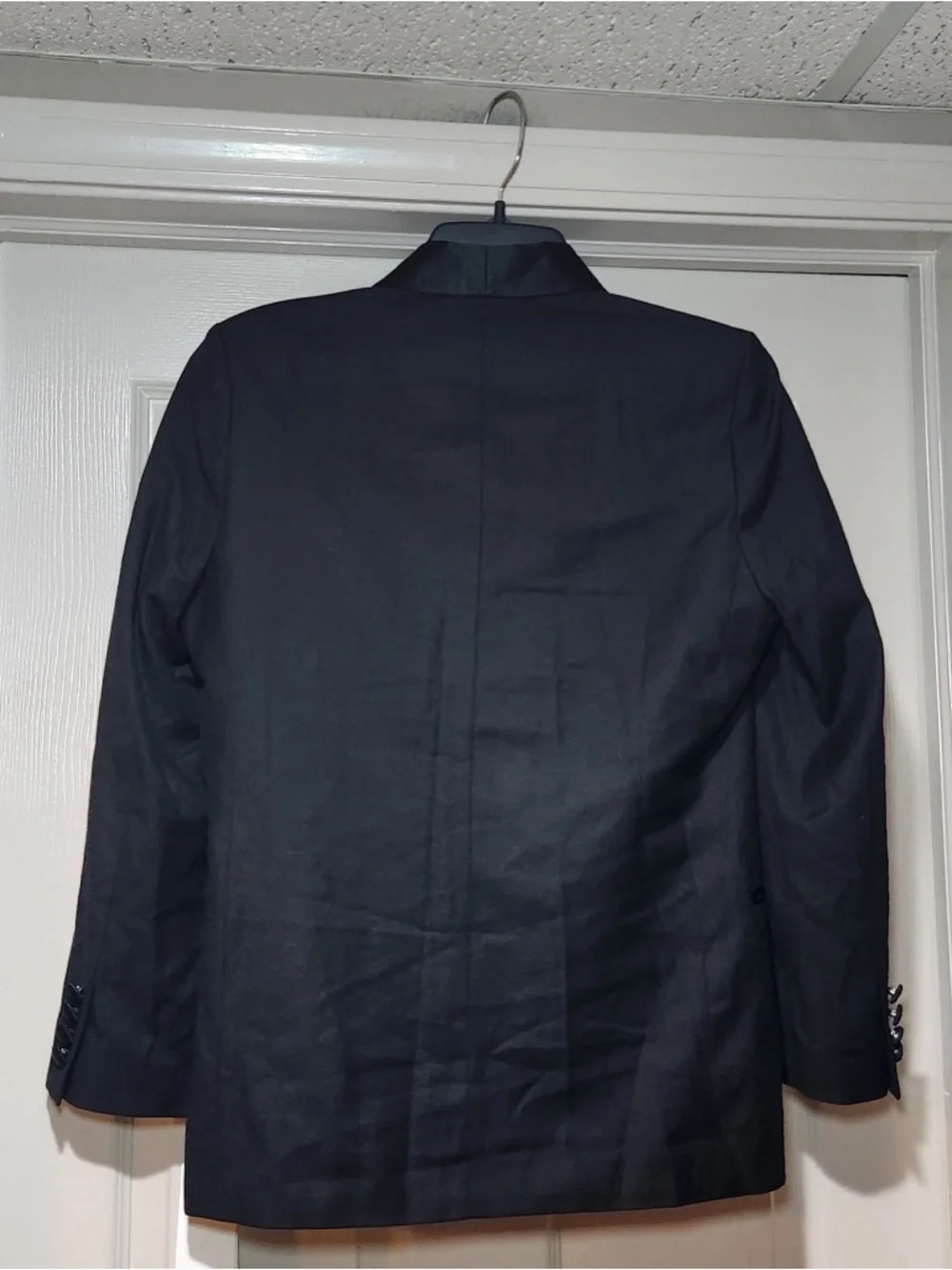 NWT Calvin Klein Boys Black Tuxedo Jacket‎ Satin Lapel Formal Wedding Black Tie